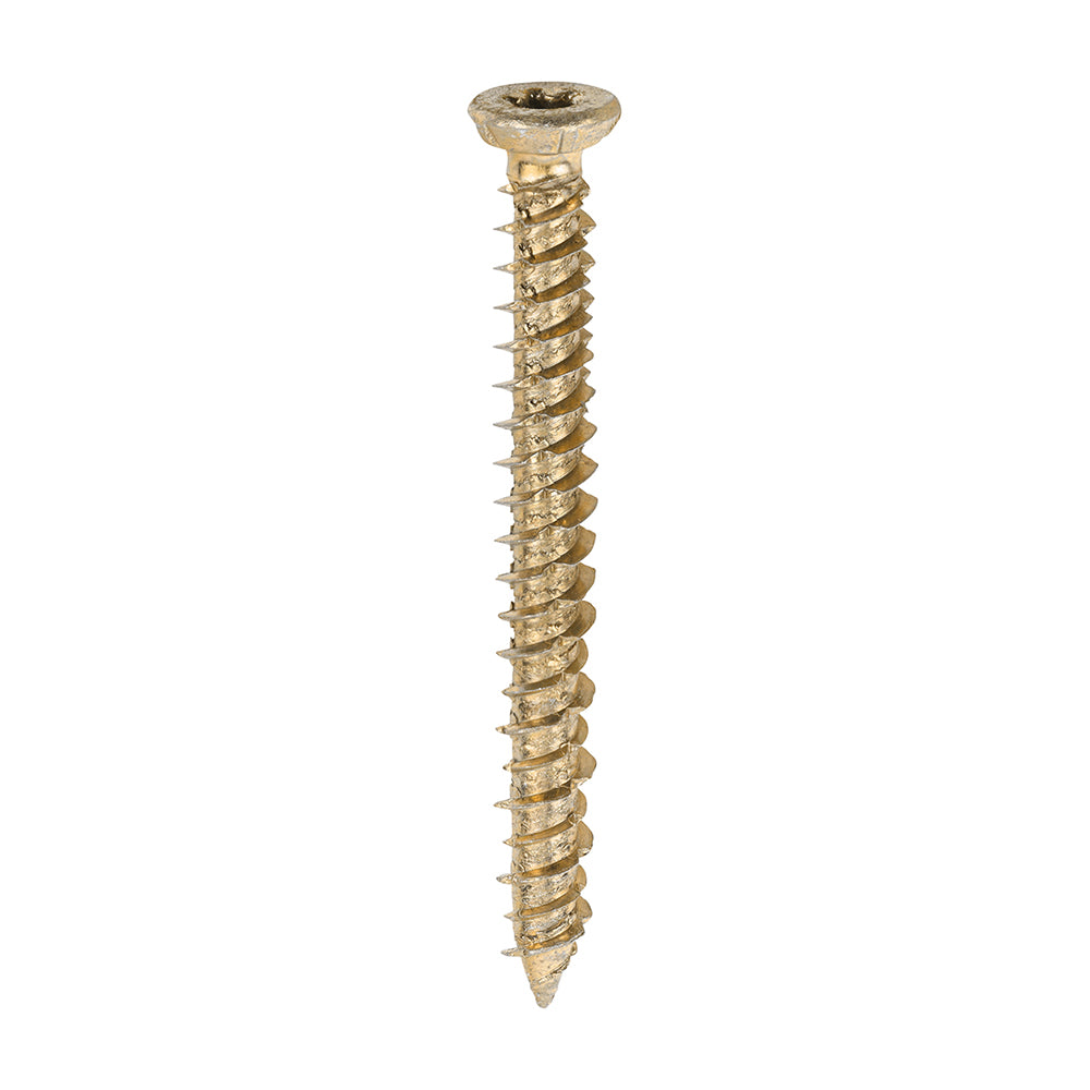 7.5 x 70 Concrete Screws - TX - Flat Countersunk - Yellow