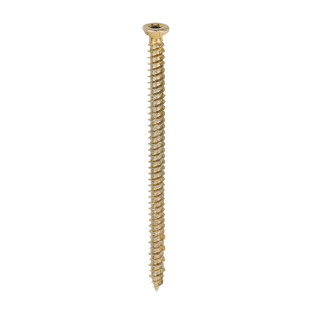 7.5 x 120 Concrete Screws - TX - Flat Countersunk - Yellow