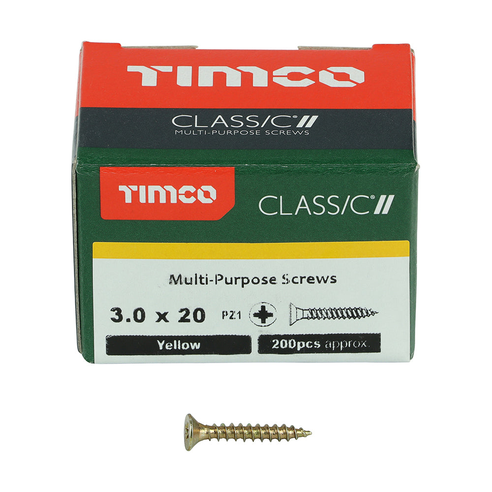 3.0 x 20 Screws 200 Pack