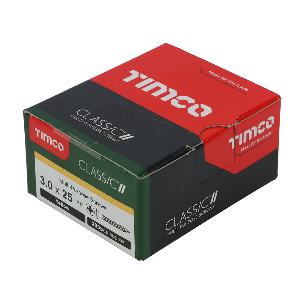3.0 x 25 Screws 200 Pack