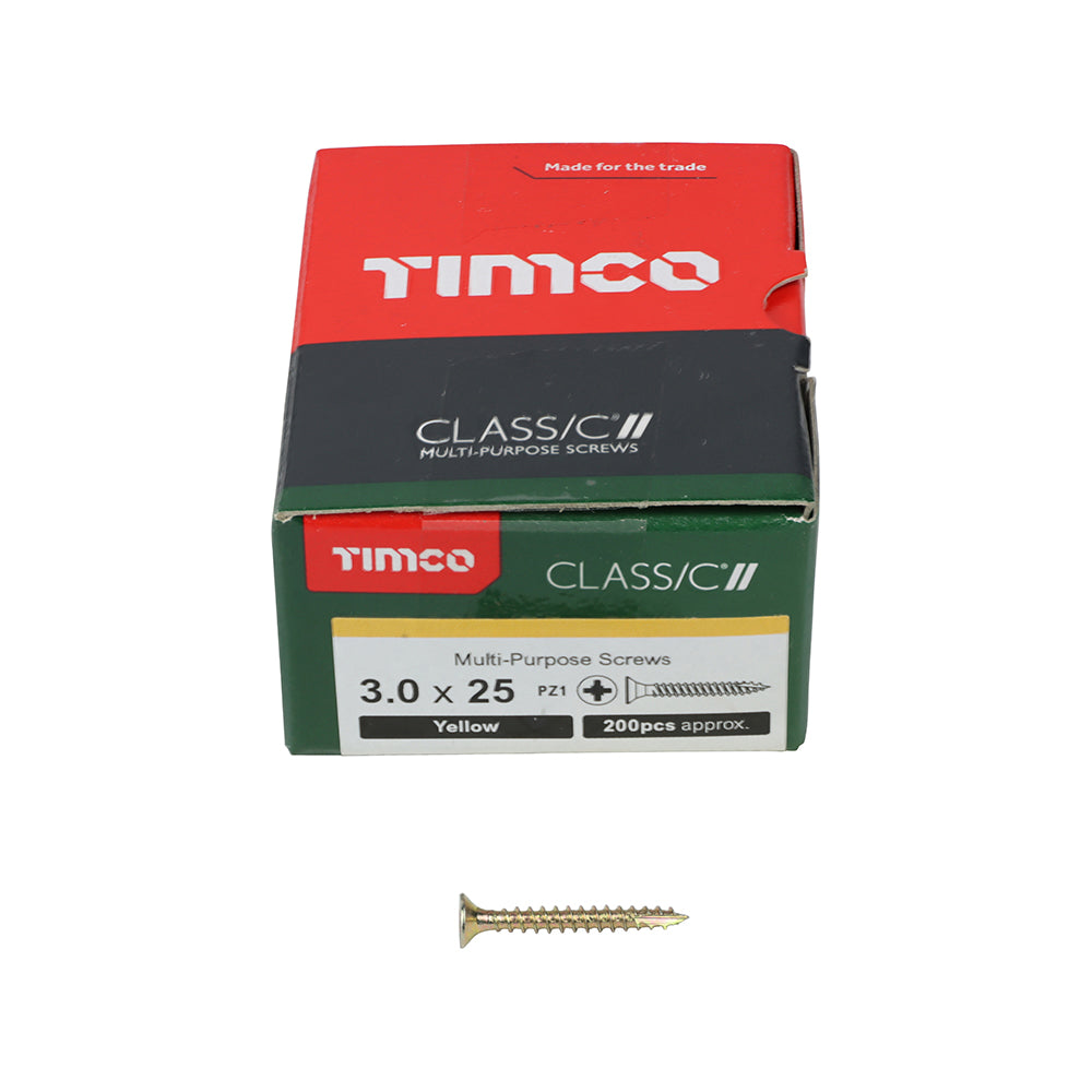 3.0 x 25 Screws 200 Pack