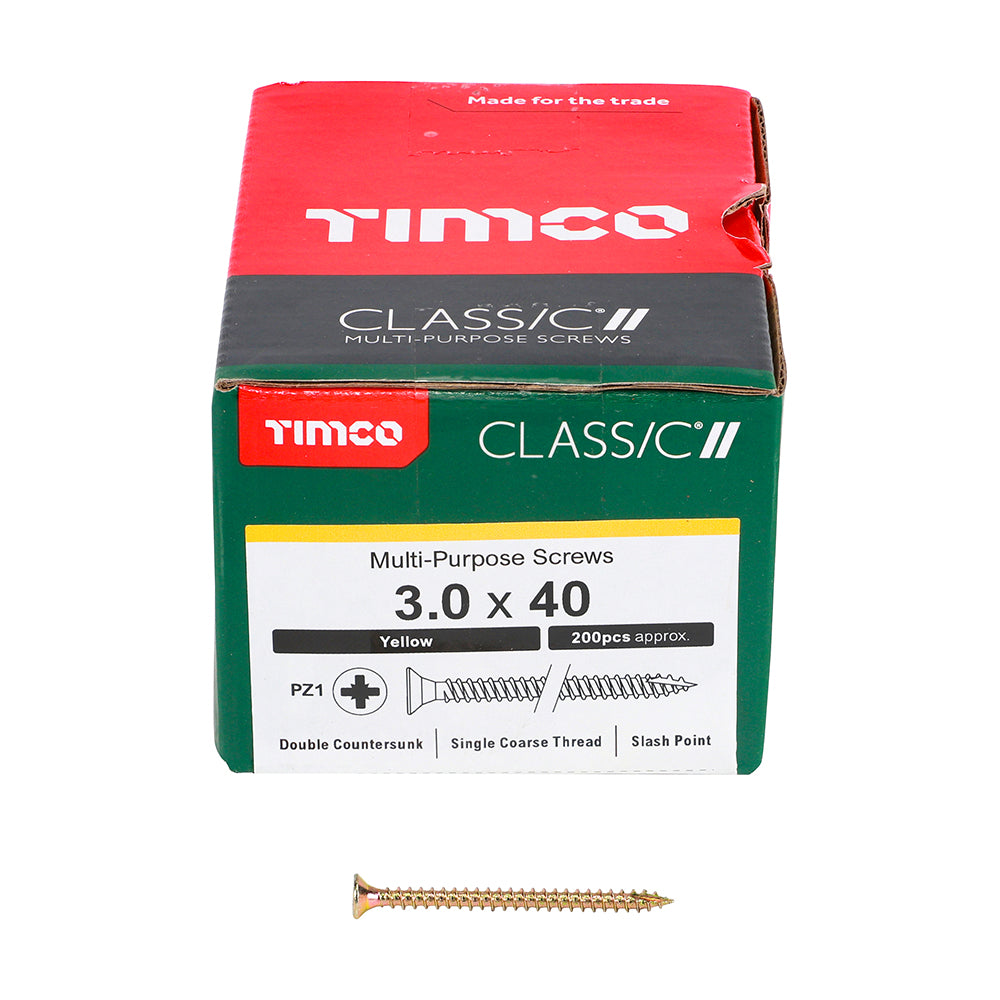 3.0 x 40 Screws 200 Pack