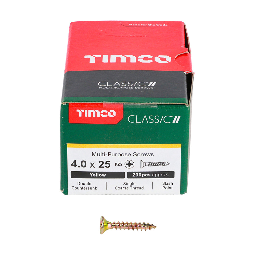 4.0 x 25 Screws 200 Pack