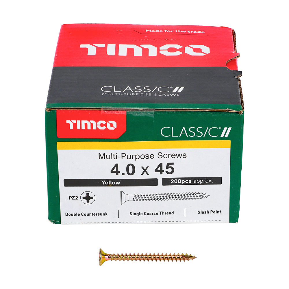 4.0 x 45 Screws 200 Pack