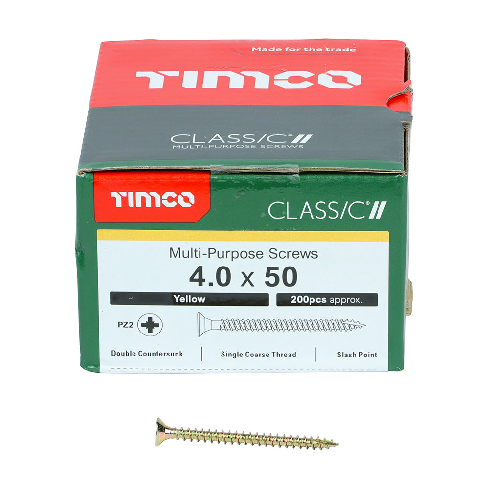 4.0 x 50 Screws 200 Pack