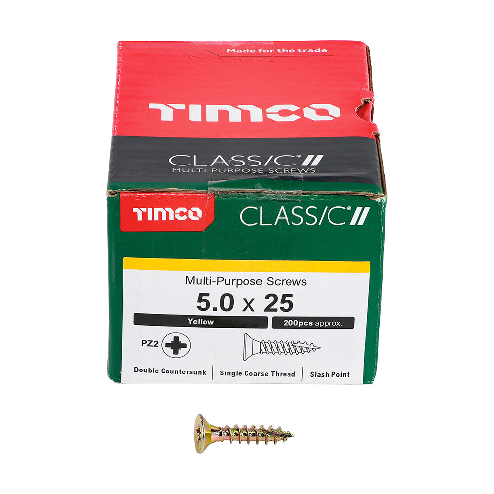 5.0 x 25 Screws 200 Pack