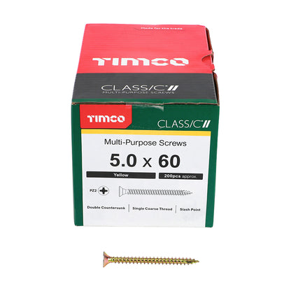5.0 x 60 Screws 200 Pack